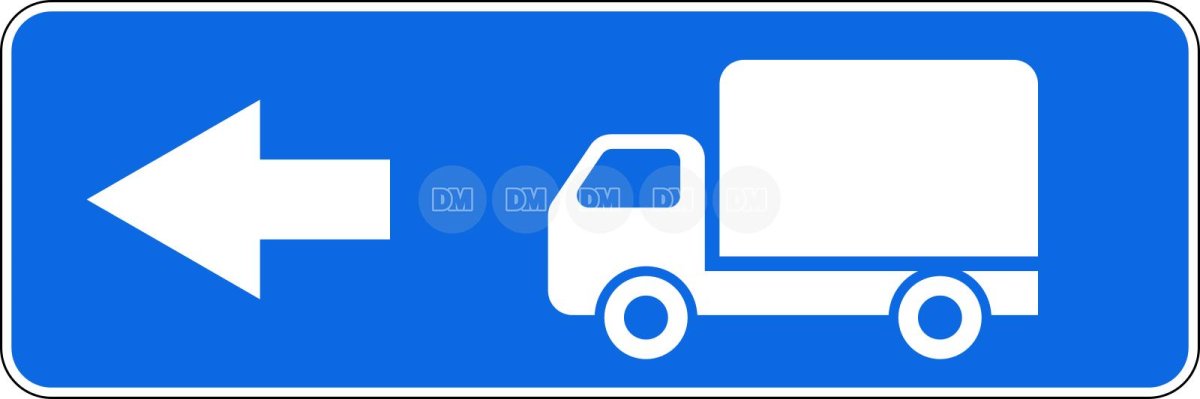 Дорожный знак 6.15.2 направление движения для грузовых автомобилей