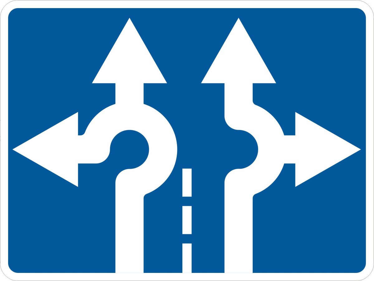 Знак 5.15.2 направления движения по полосам