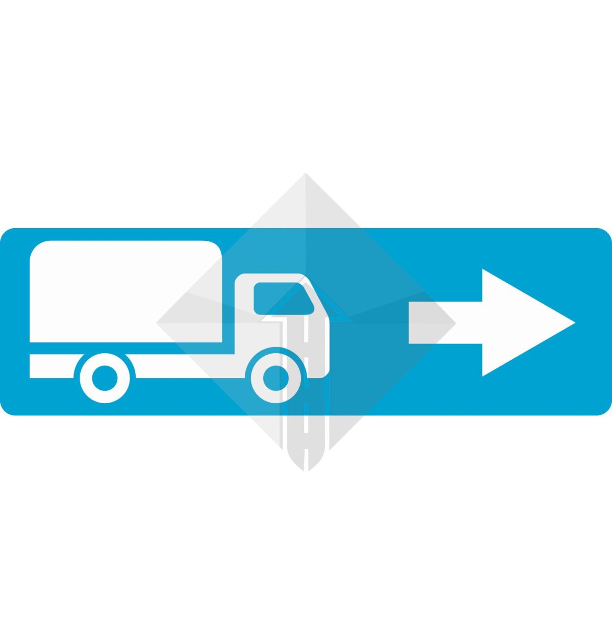 Знак направление движения для грузовых автомобилей