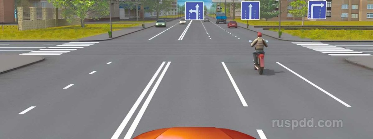 По крайней левой полосе