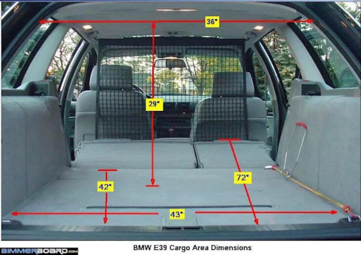 Габариты багажника BMW x5