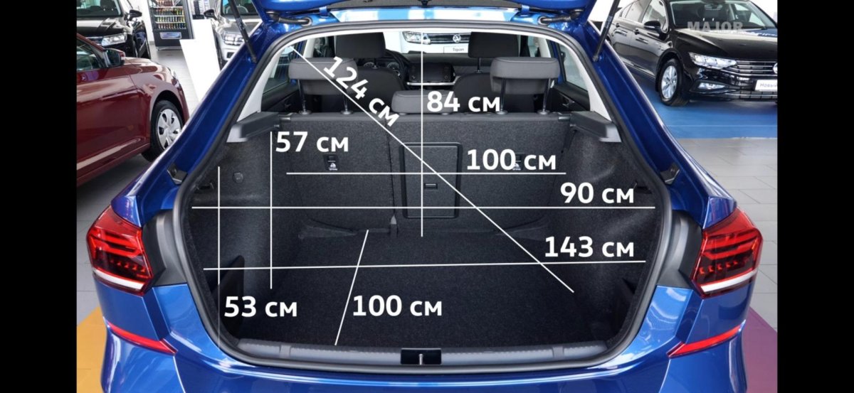 Габариты багажника Фольксваген поло