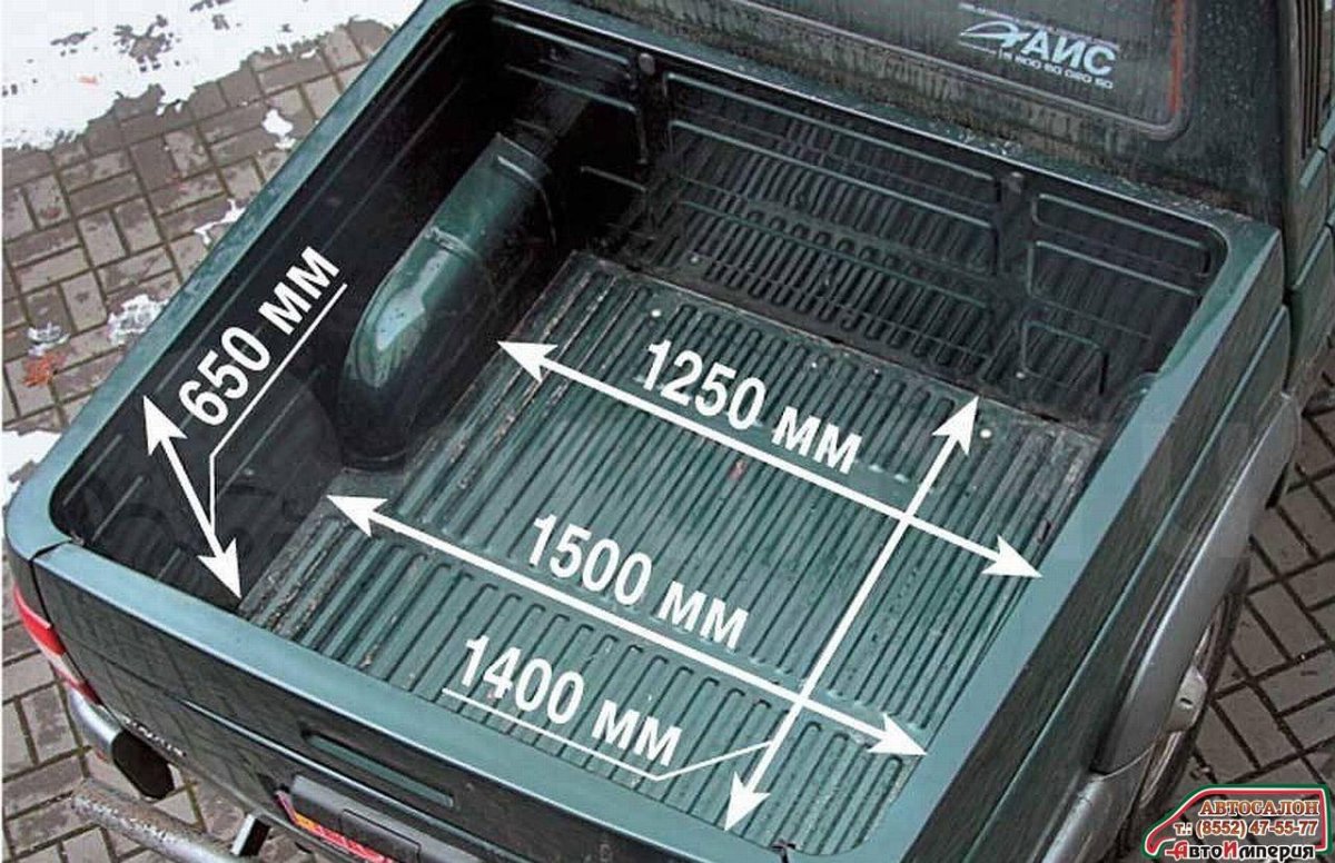 УАЗ Патриот пикап Размеры кузова