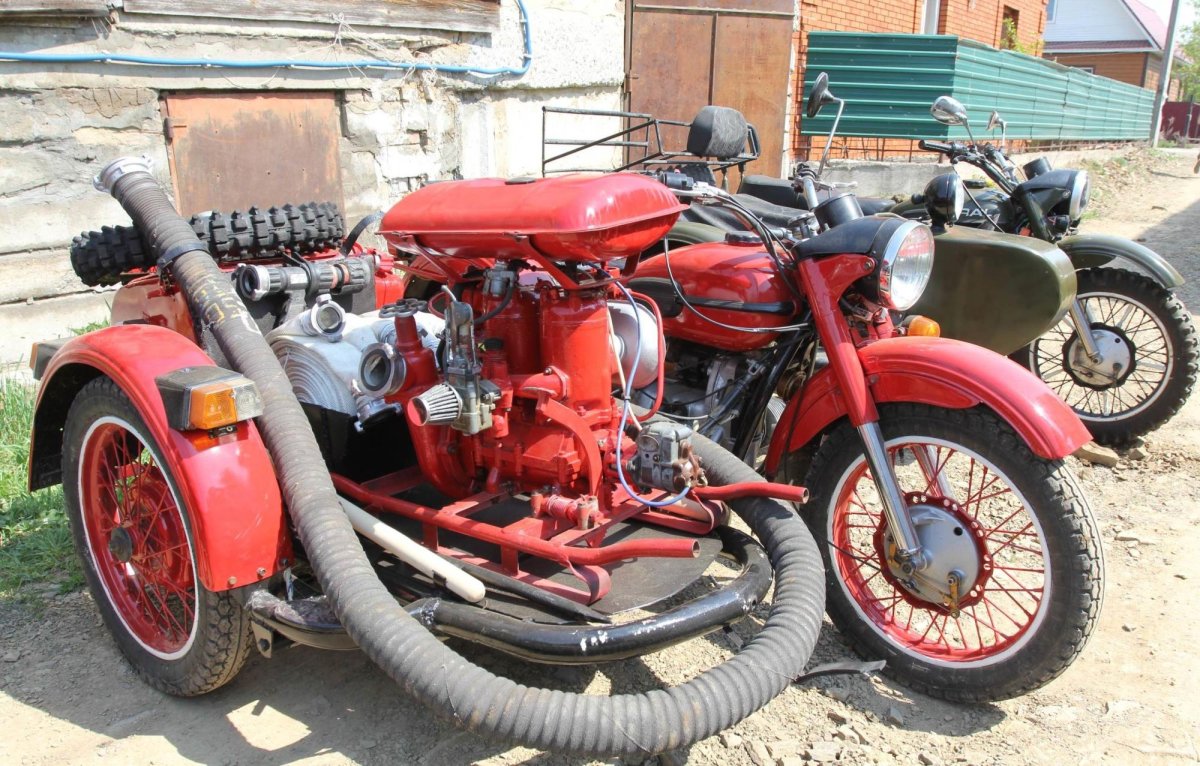 Пожарный мотоцикл Днепр 156 п