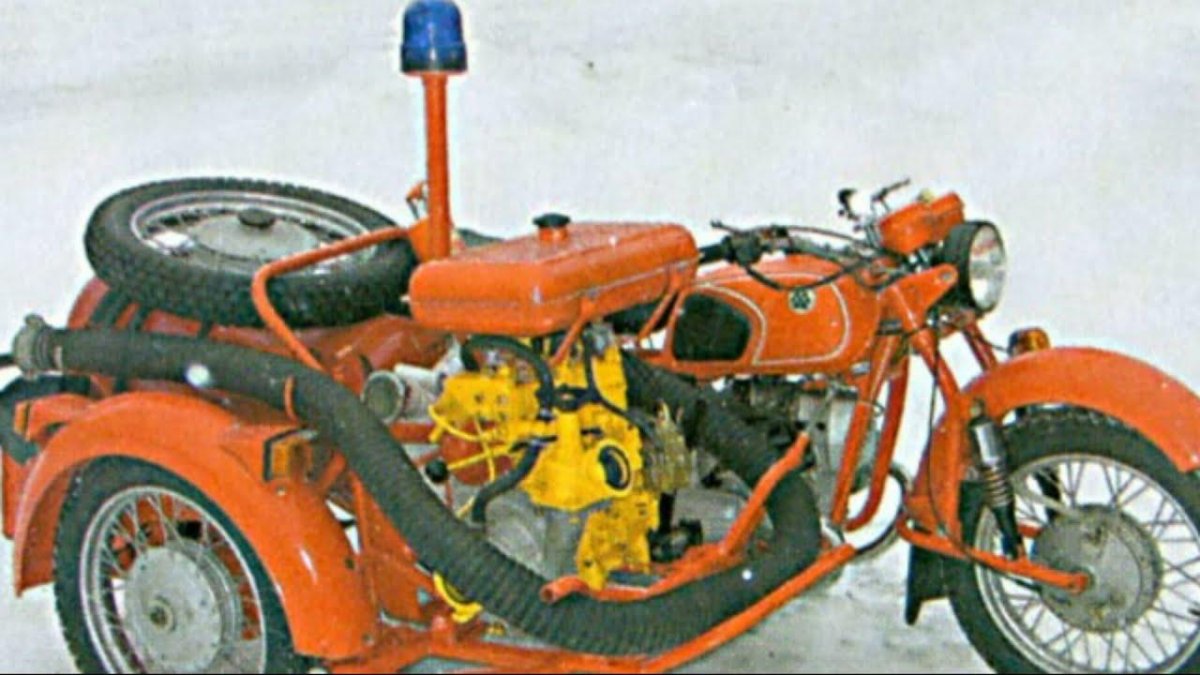 Пожарный мотоцикл Днепр 156 п