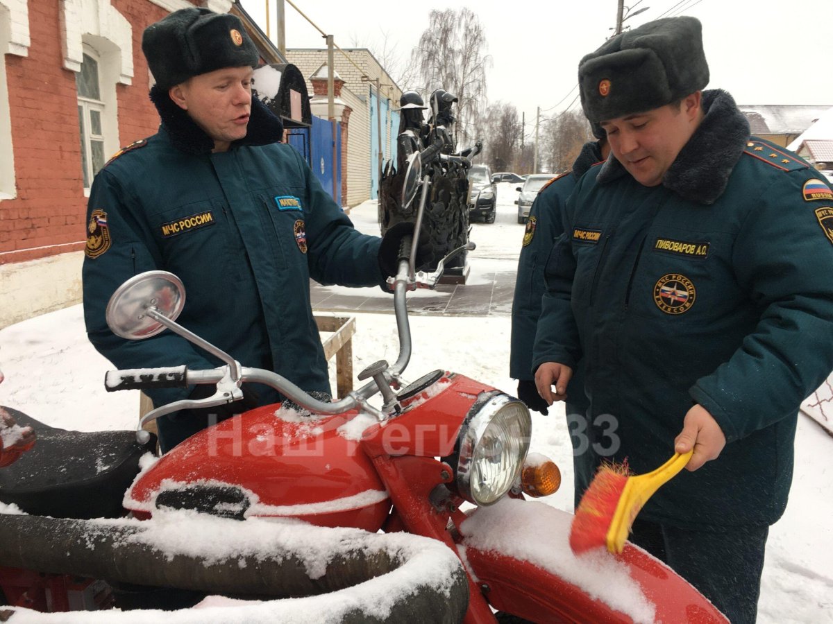 Пожарный мотоцикл Урал с мотопомпой