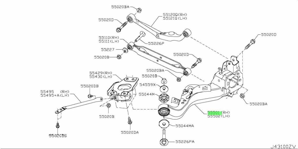 Задняя подвеска Ниссан x-Trail т31