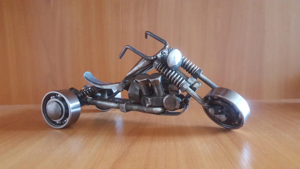 Поделка из металла трехколесный мотоцикл
