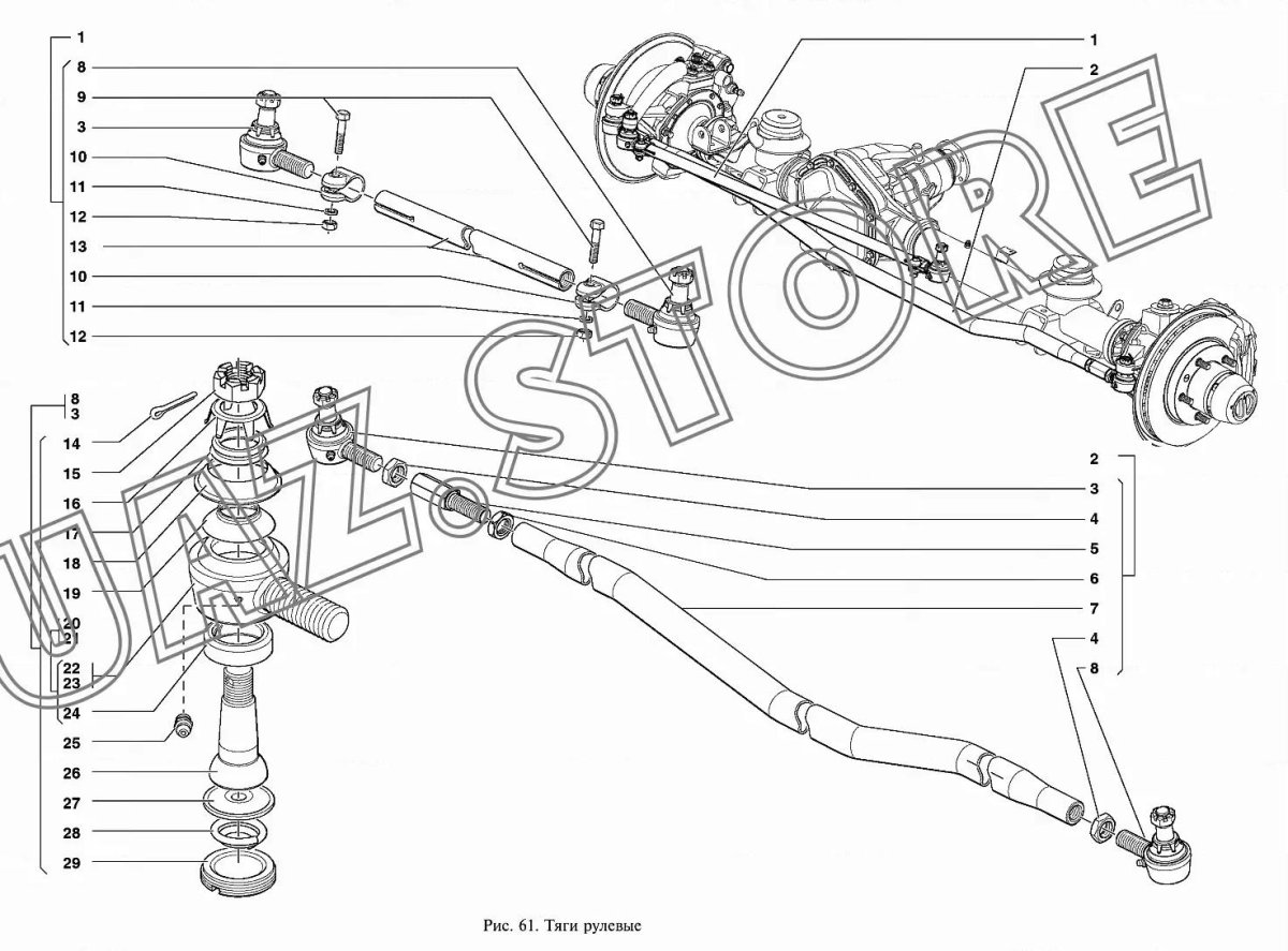Рулевые тяги УАЗ Патриот 3163