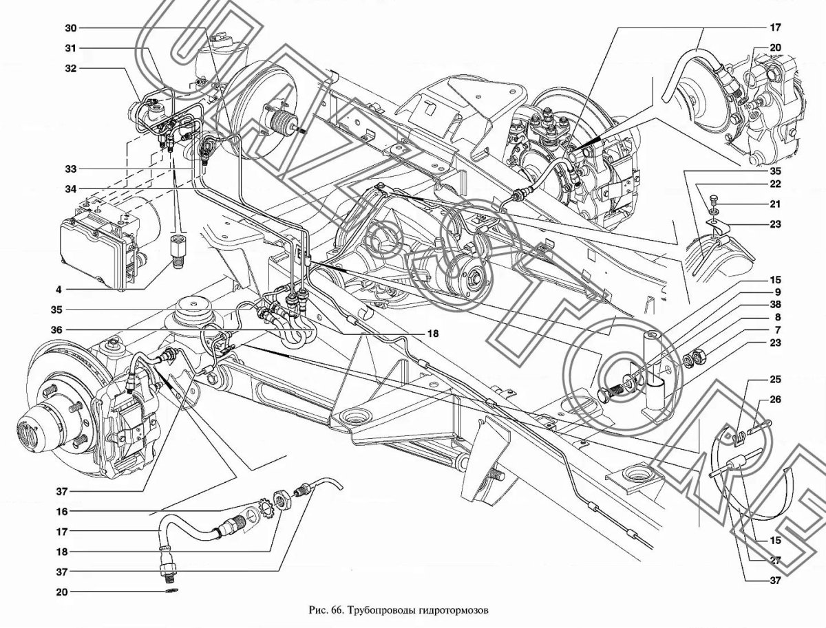 Трубка тормозная УАЗ 3163
