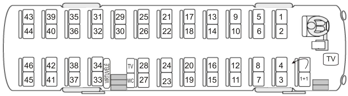 Автобус Ютонг 51 места схема рассадки