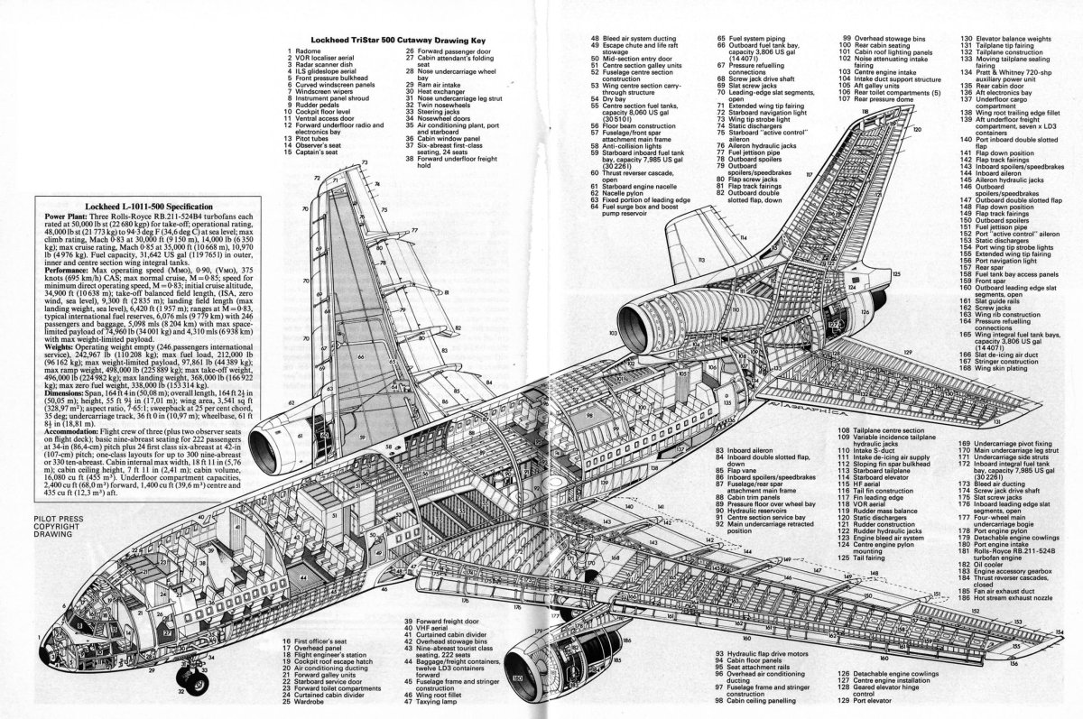 Lockheed l-1011 Tristar чертеж