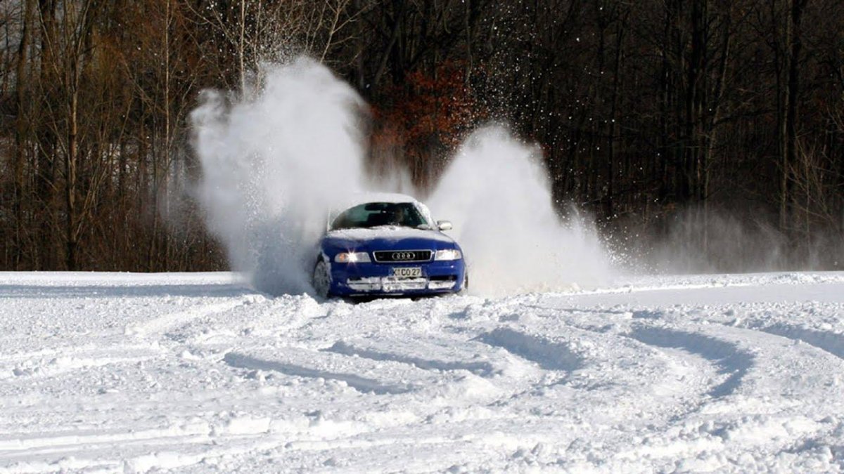 Ауди а6 с5 зима дрифт