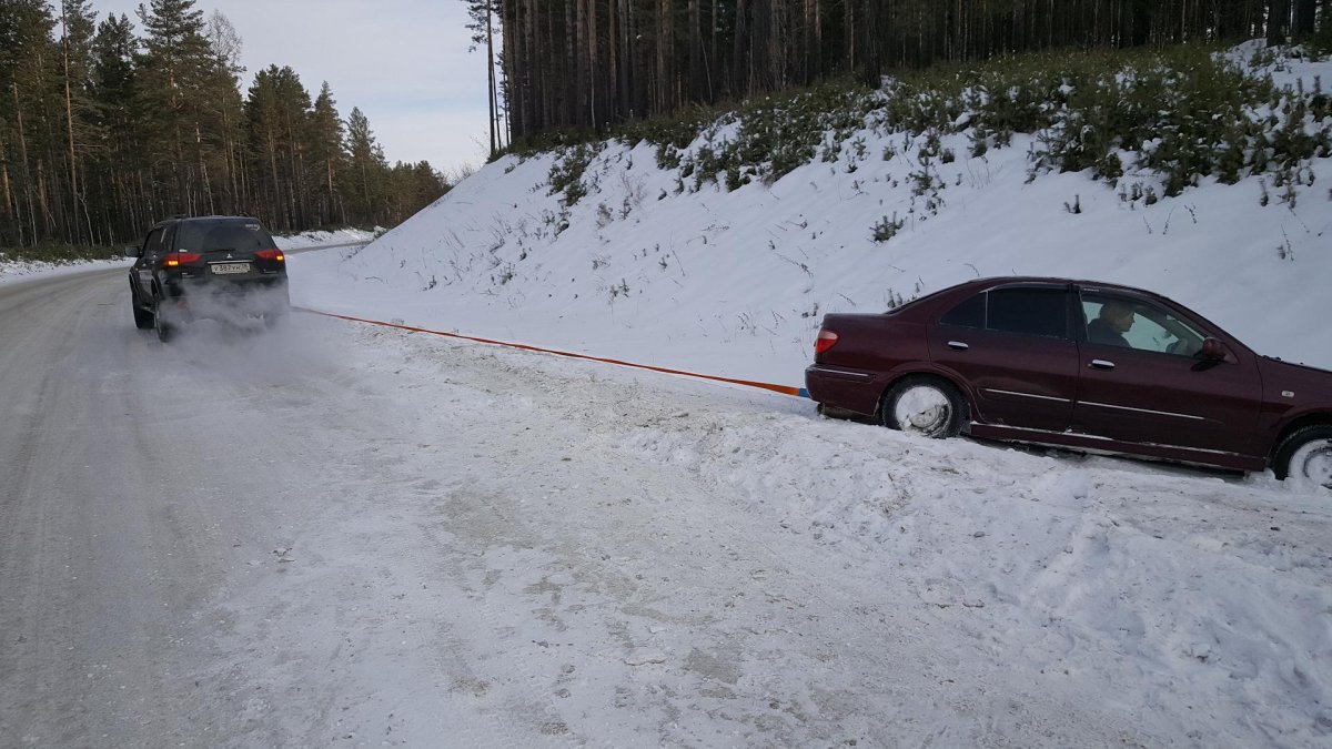 Буксировка в гололедицу
