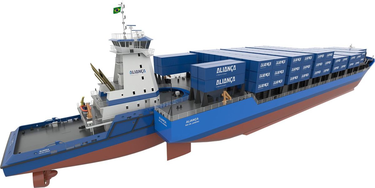 Articulated tug Barge