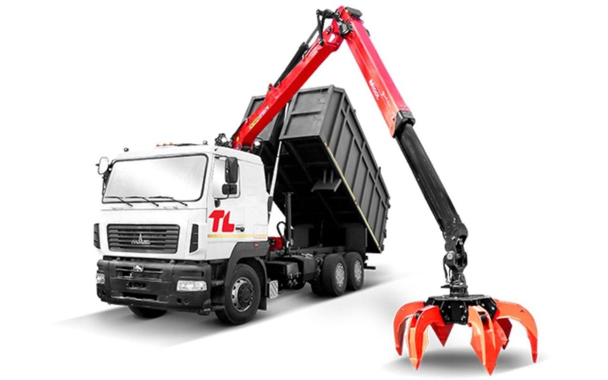 Ломовоз МАЗ С манипулятором