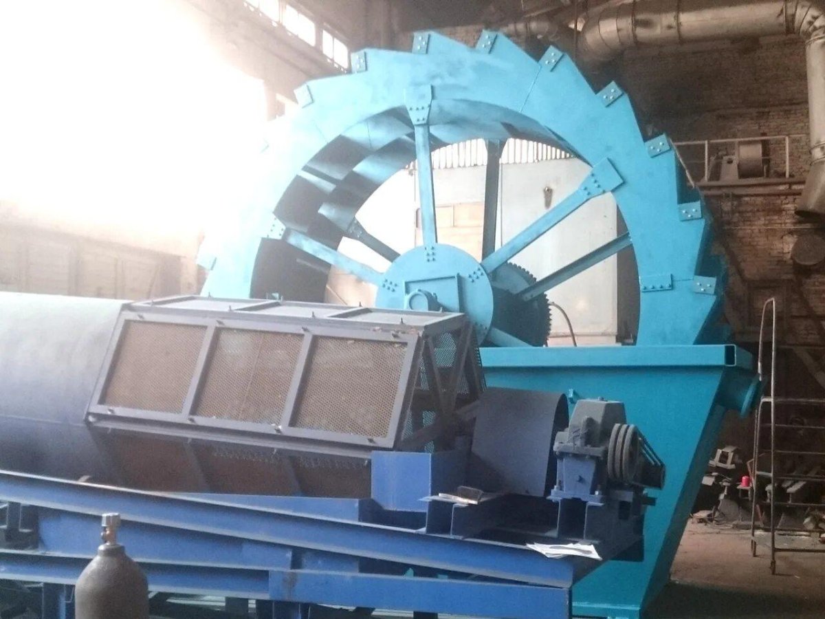 Ковшовая пескомойка с грейферным колесом