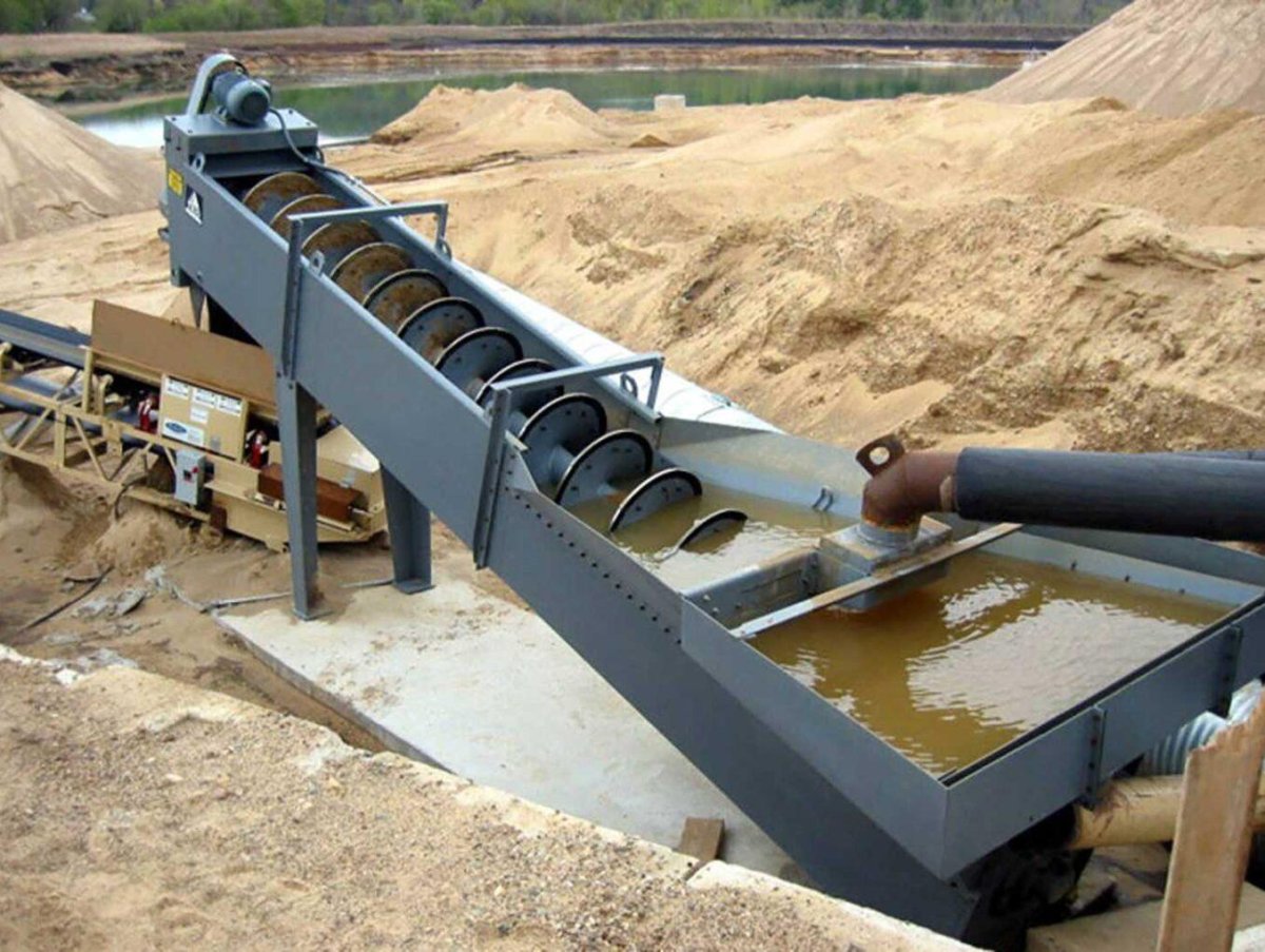 Пескомойка для песка шнековая