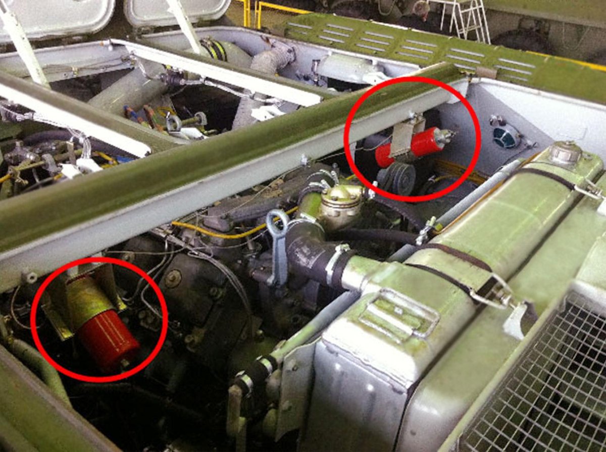 Моторный отсек БТР 80