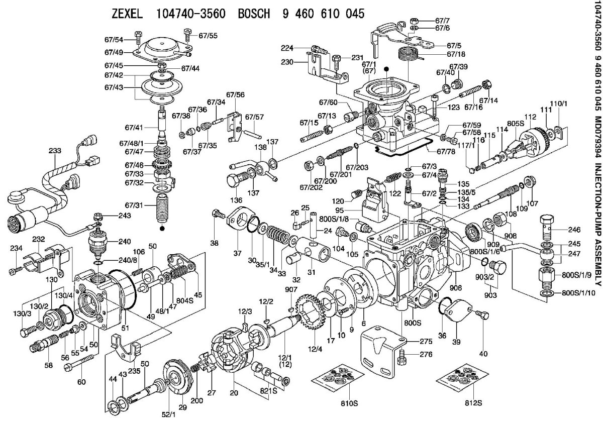 Запчасти для ТНВД Zexel 4м41