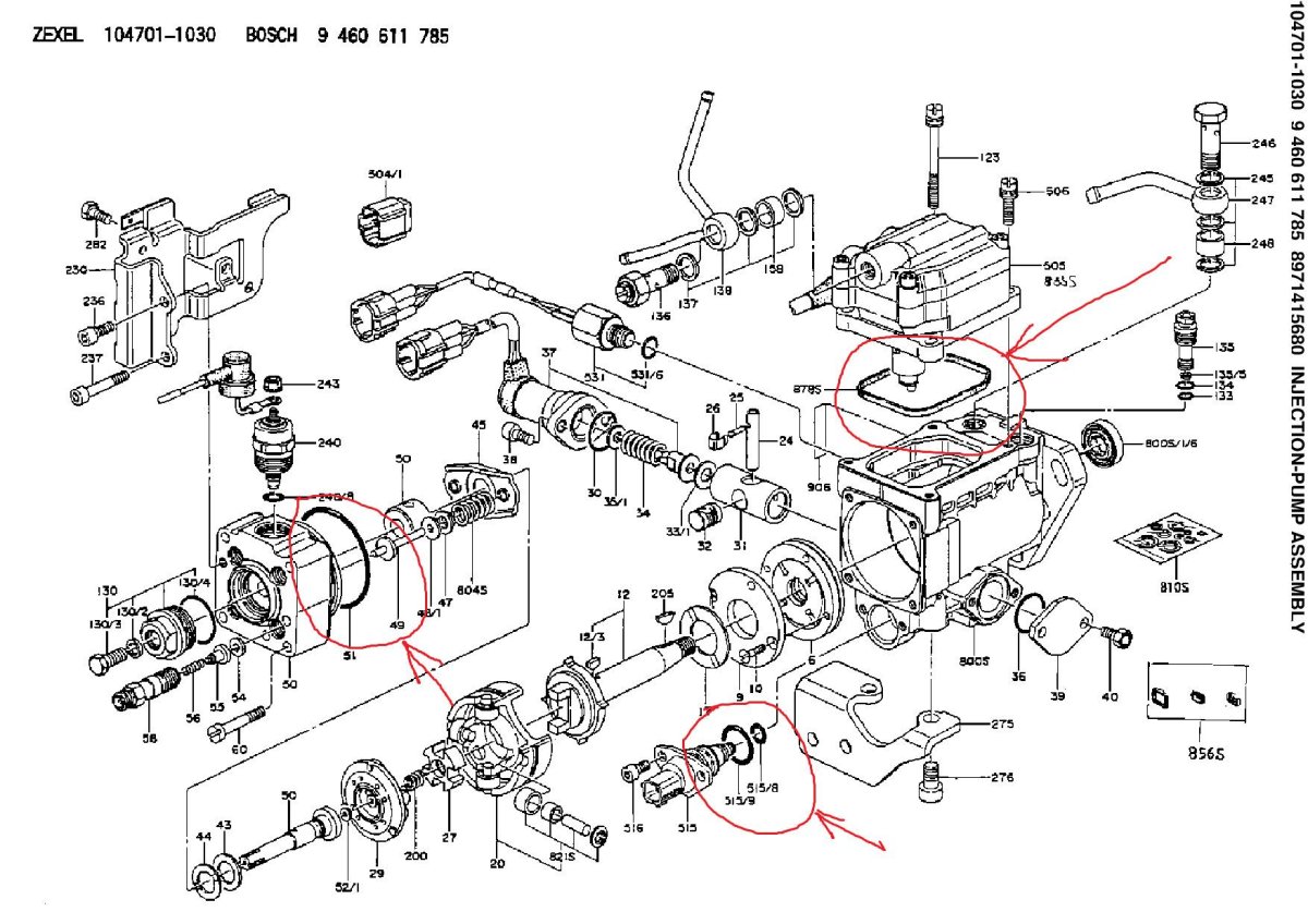 Топливный насос 4м40 схема