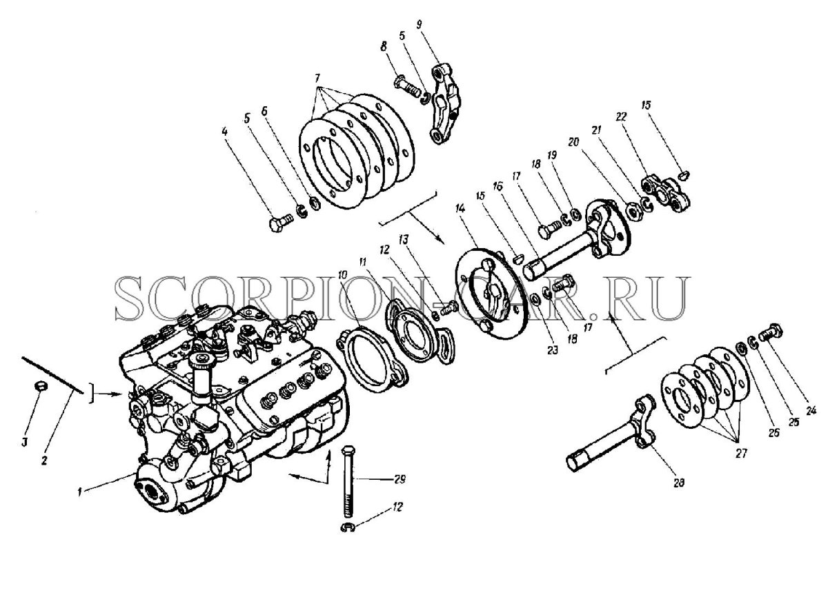Привод ТНВД КАМАЗ 5320