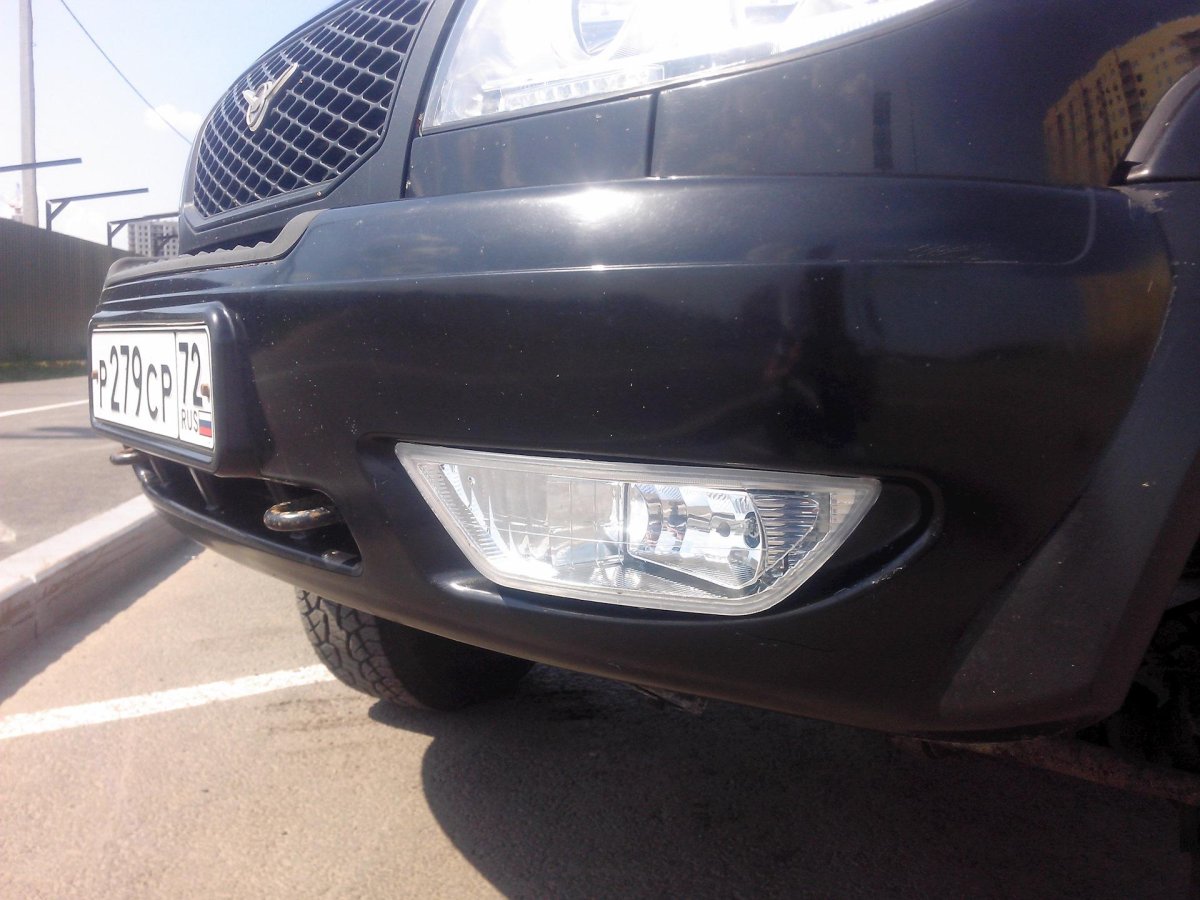 Доп туманки на бампер УАЗ Патриот