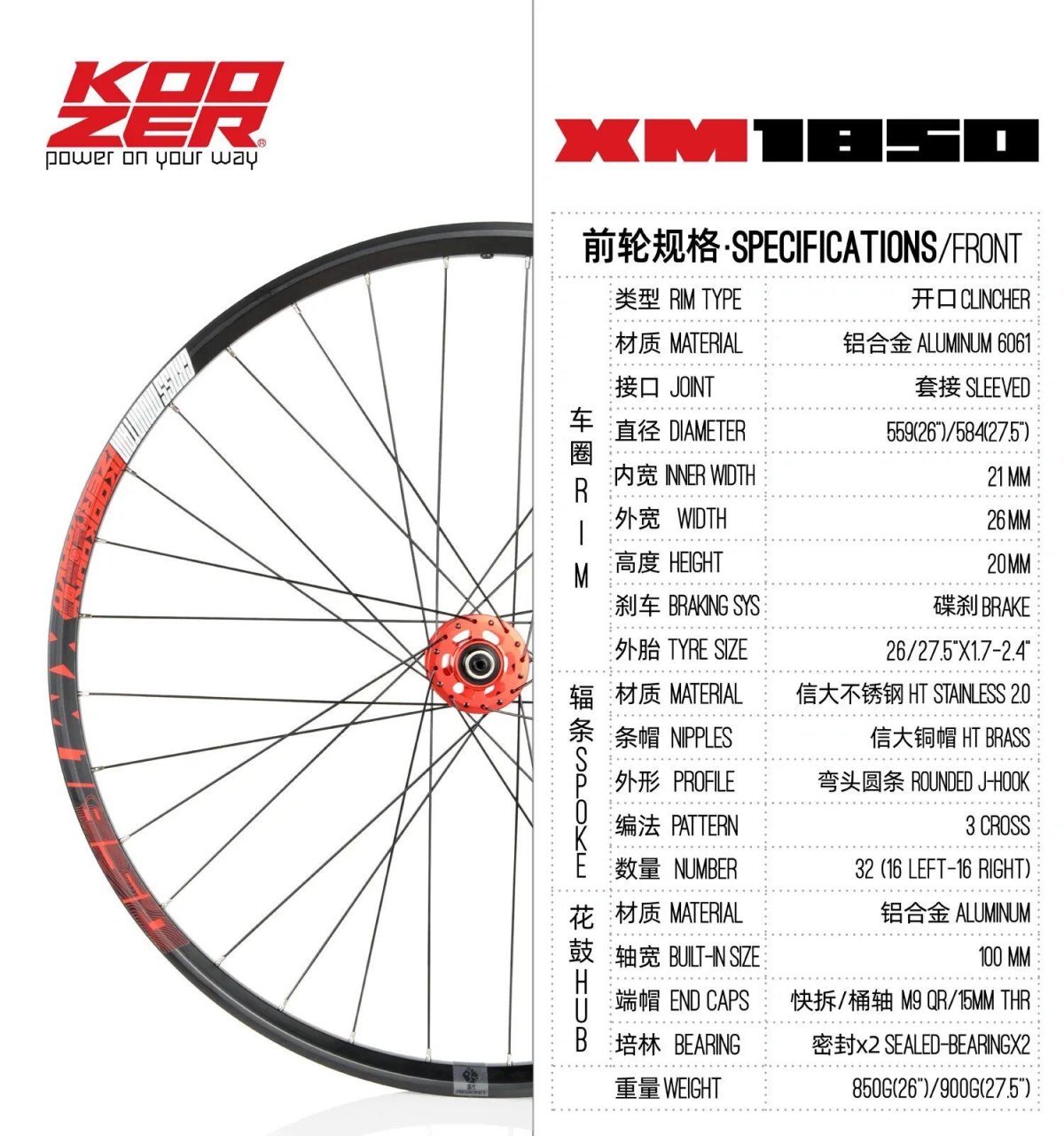 Колесо для велосипеда 26-дюймовая 27,5-дюймовая колесная