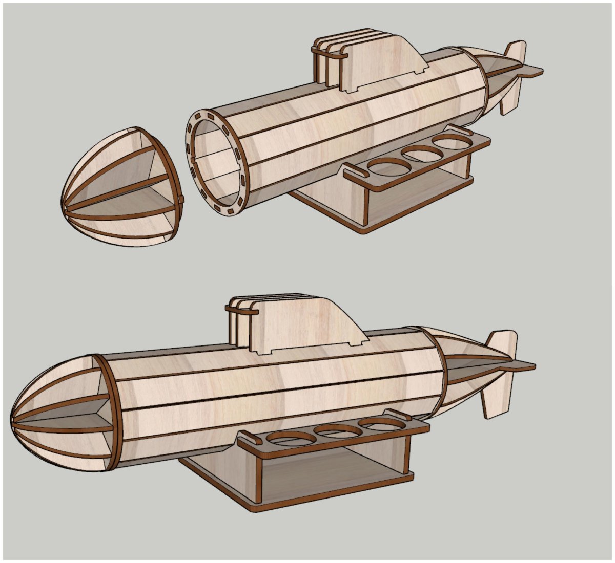 Подводная лодка DXF