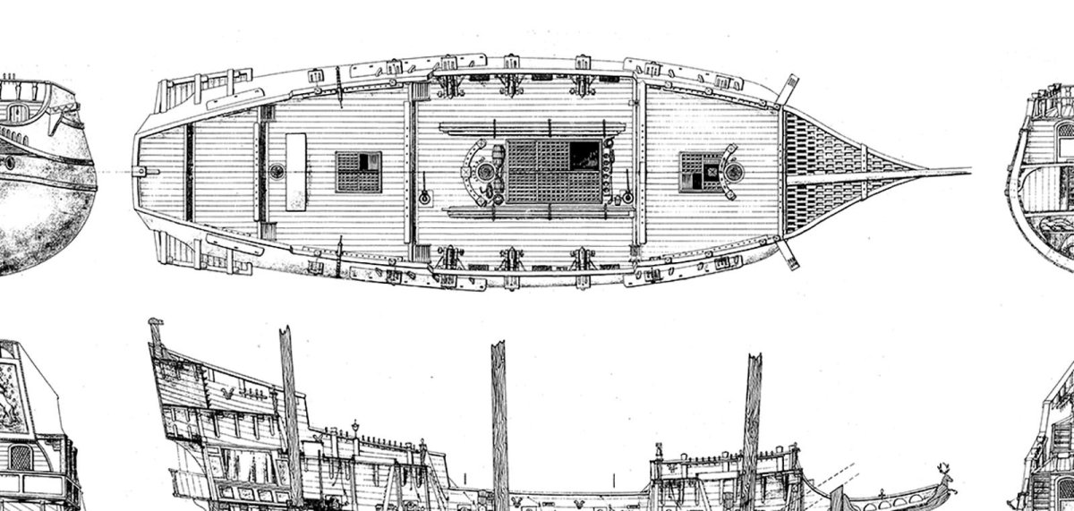 Галеон Золотая Лань чертежи
