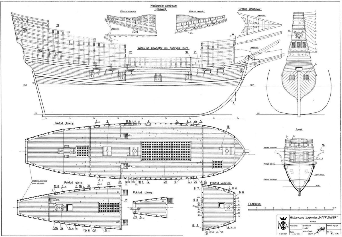 Галеон Золотая Лань чертежи