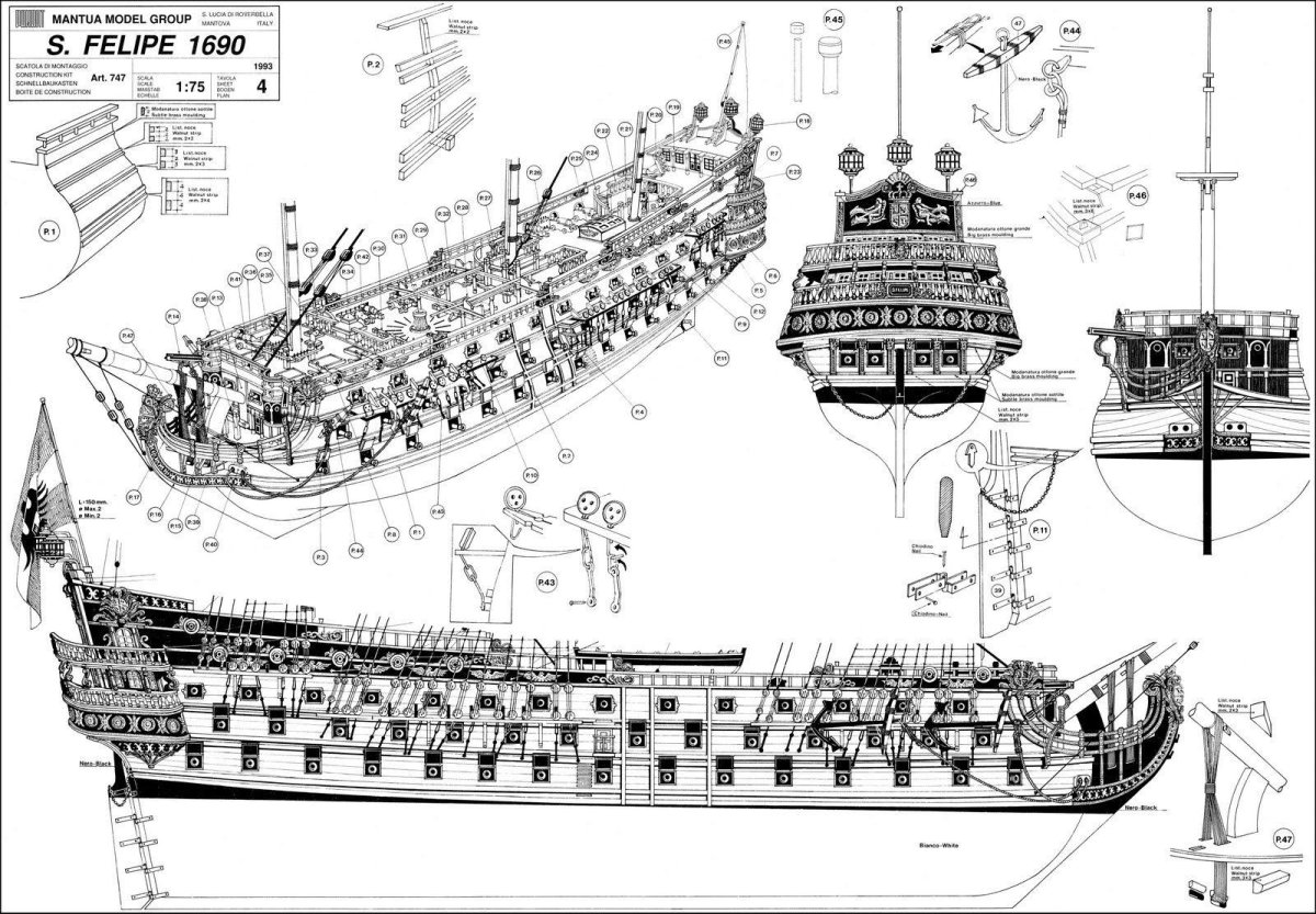 Сан Фелипе корабль чертежи