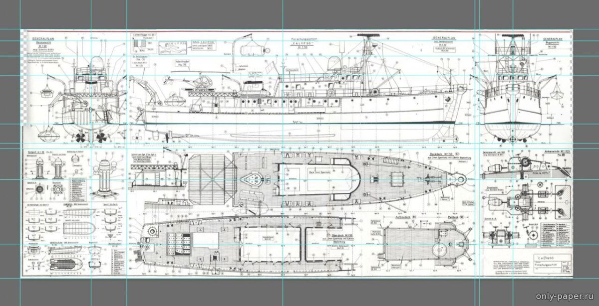 Калипсо чертежи корабля Кусто