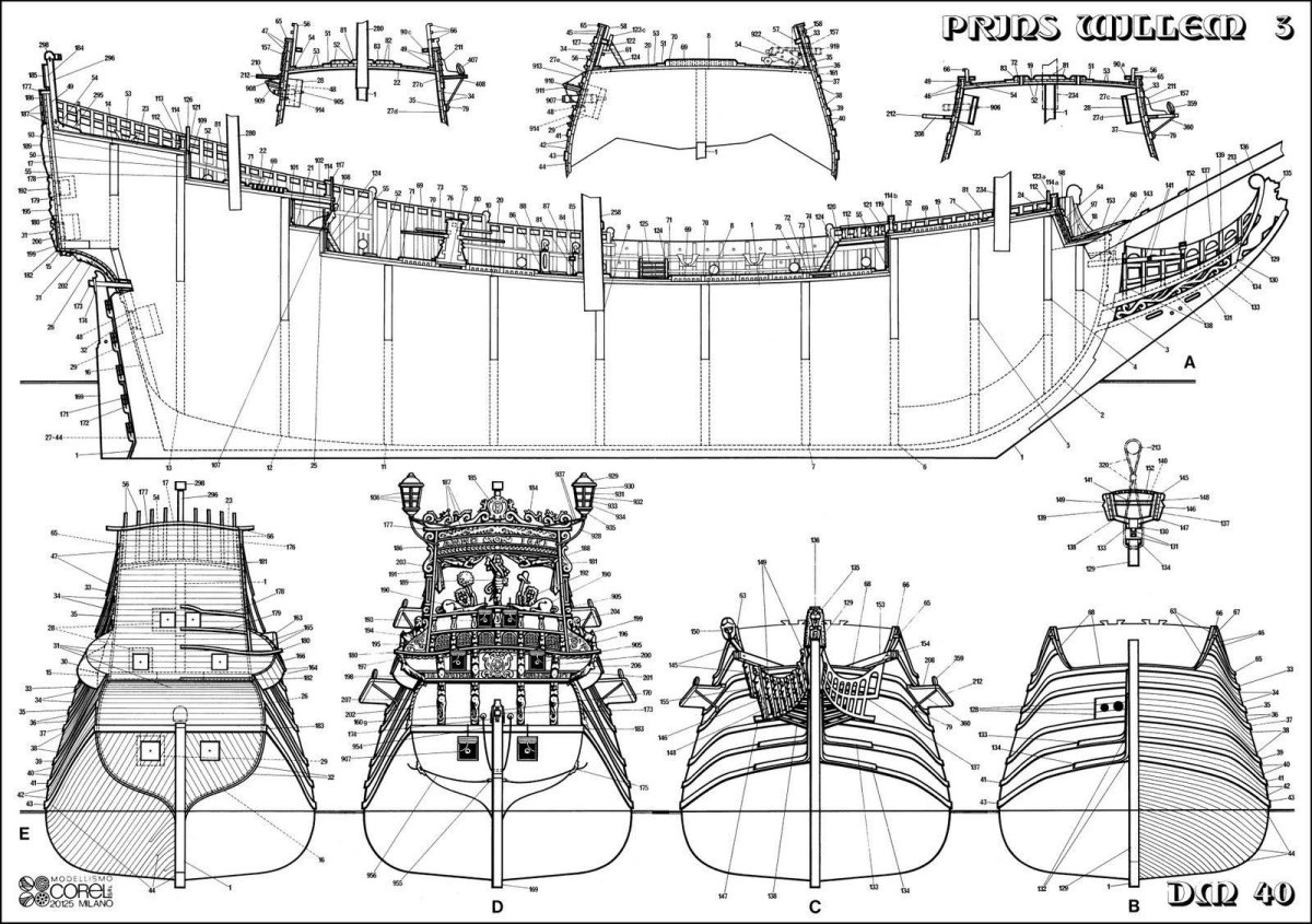 Корабль принц Вильям чертежи