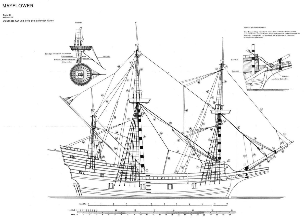 Чертежи галеона