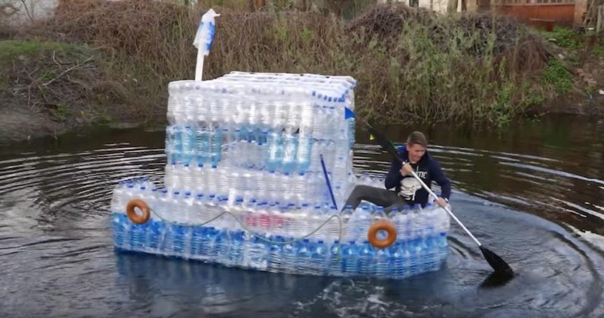 Яхта из бутылок