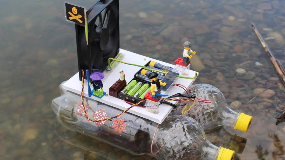 Лодка из бутылок своими руками