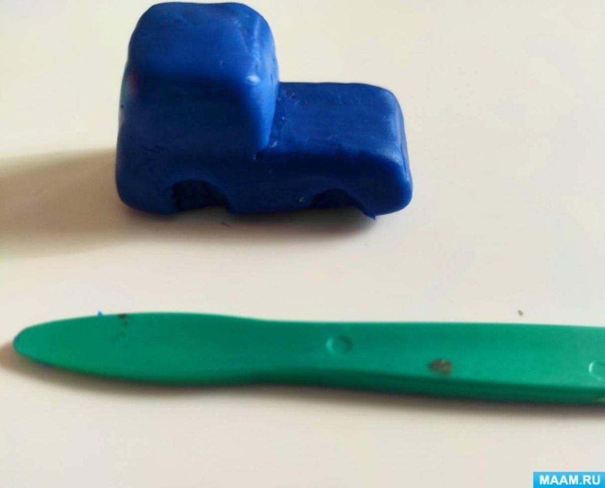 Лепка машины из пластилина в старшей группе