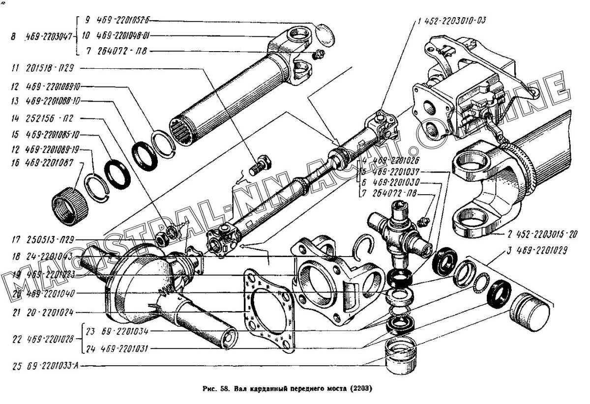 Крестовина карданного вала УАЗ 3741