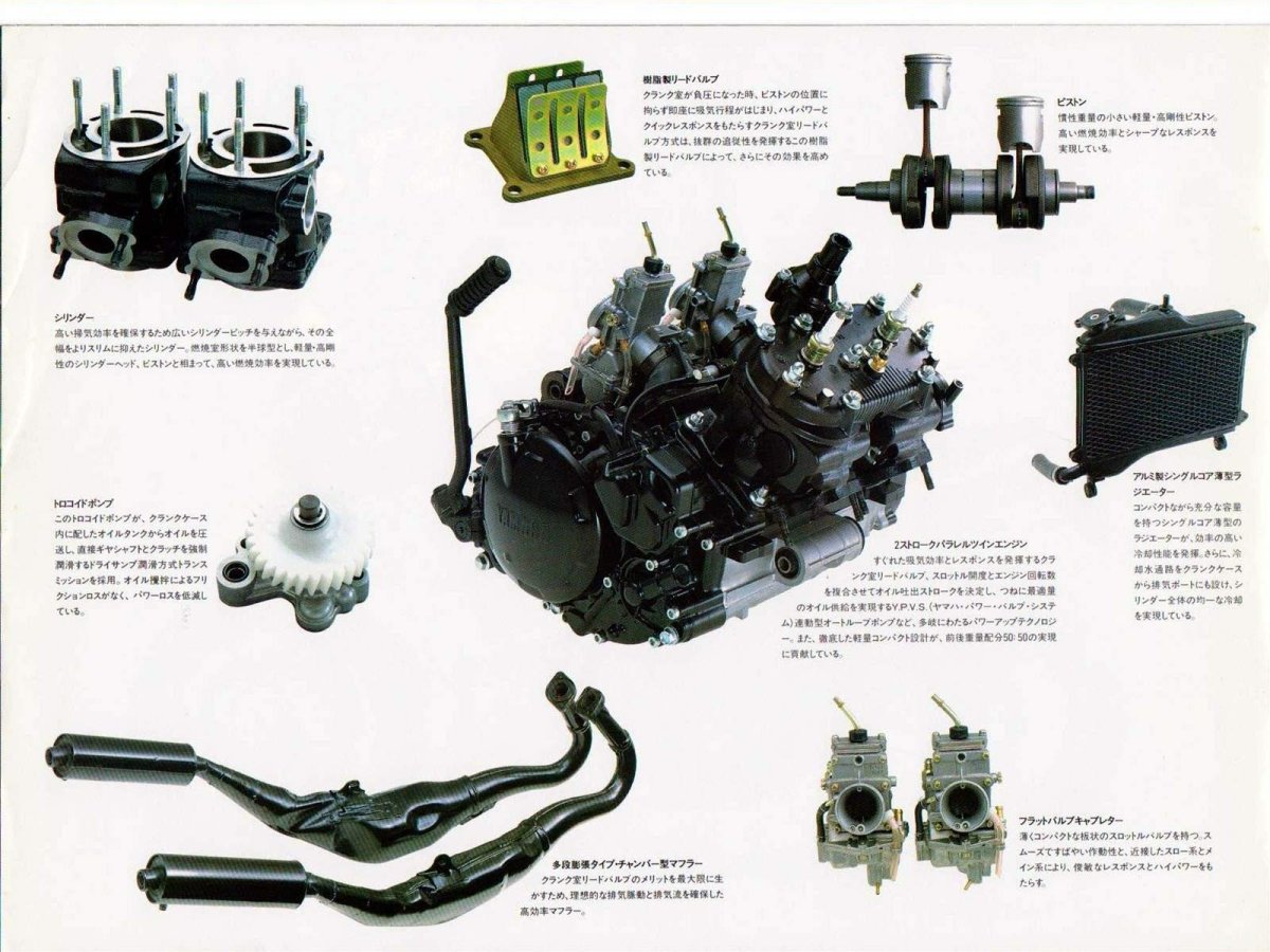 Yamaha tzr250 engine
