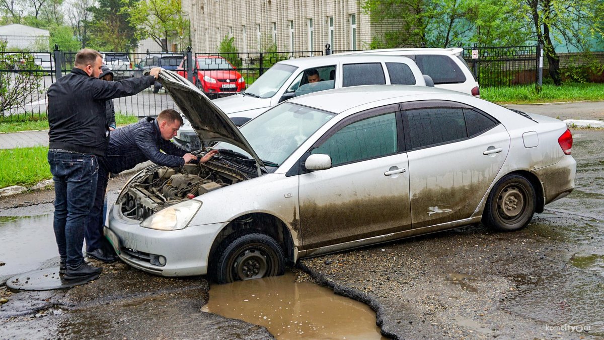 Яма для автомобиля