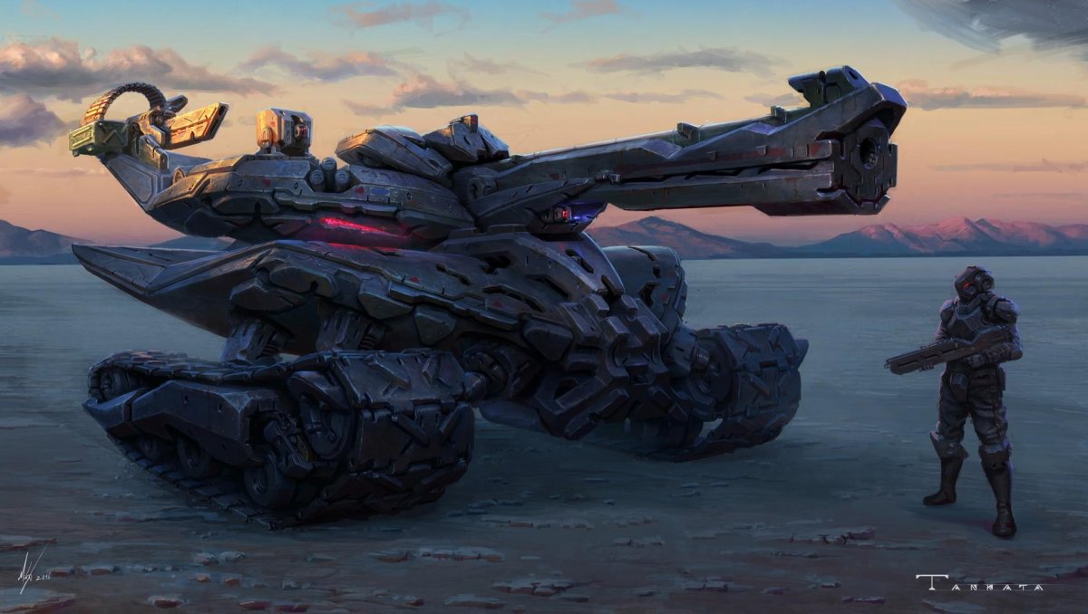 Концепт арт техника футуризм