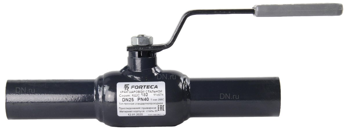 Кран шаровой сталь 11с67п фл Forteca