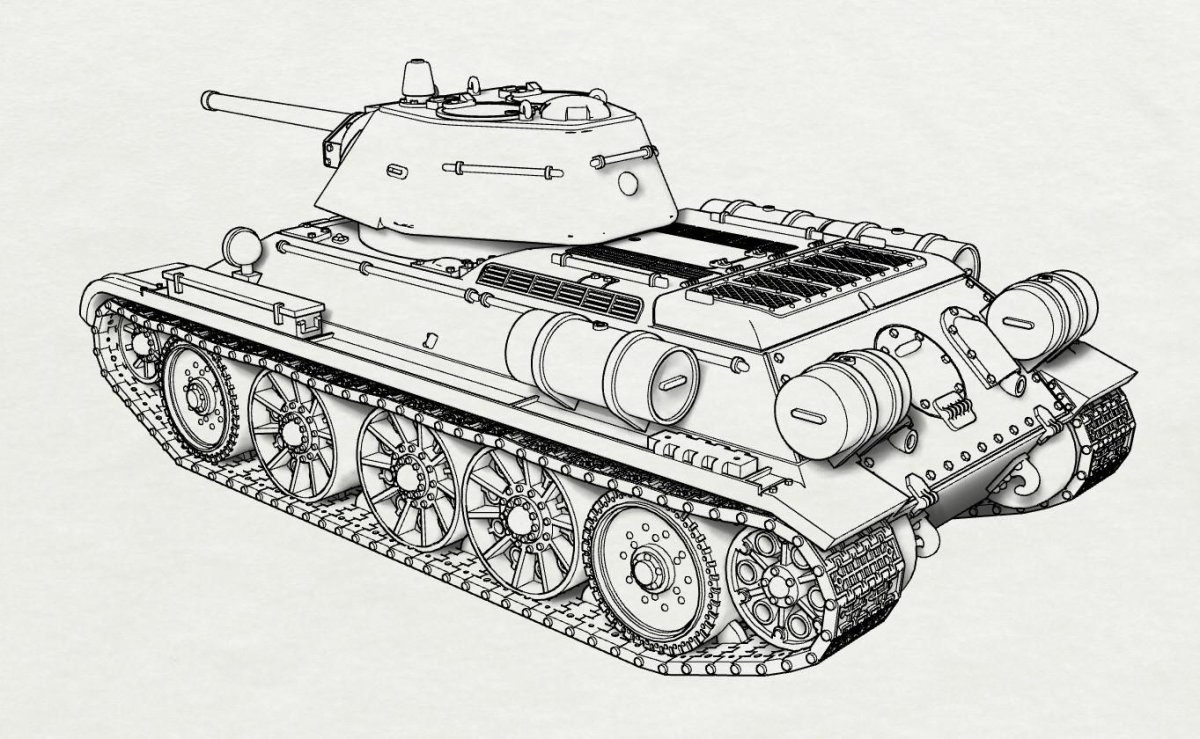 Раскраска танк кв 1