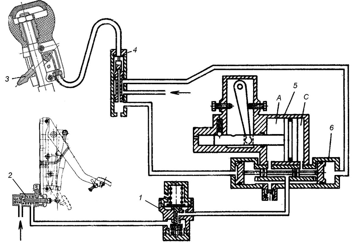 Кран управления делителем КАМАЗ 5320