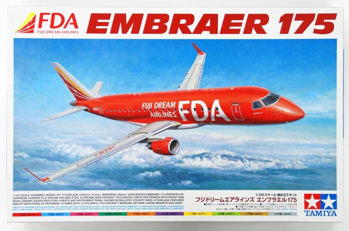 92197 Tamiya 1/100 Fuji Dream Airlines Embraer 175