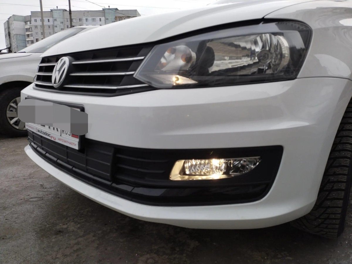 Мини линзы в ПТФ Фольксваген поло седан Рестайлинг