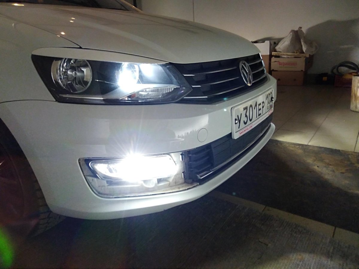 VW Polo 2016 ПТФ led