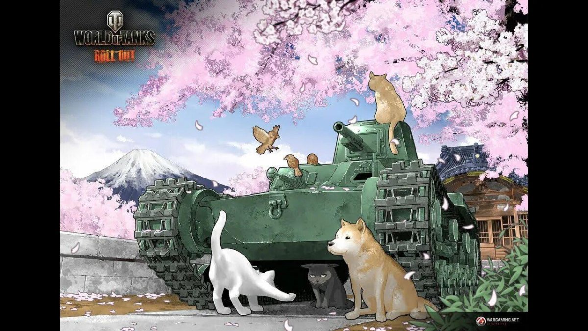 Кот в танке арт