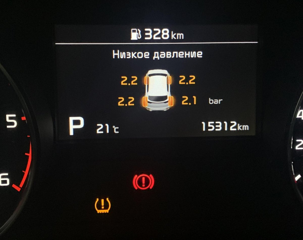 Kia Sportage 2021 датчик давления шин